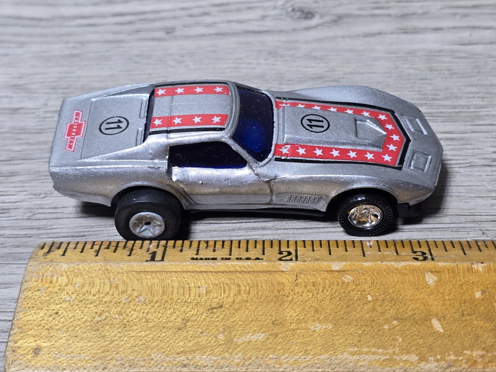 Vintage 1969 Chevy Corvette Coupe Pullback Action Bowtie Made In Thailand Works