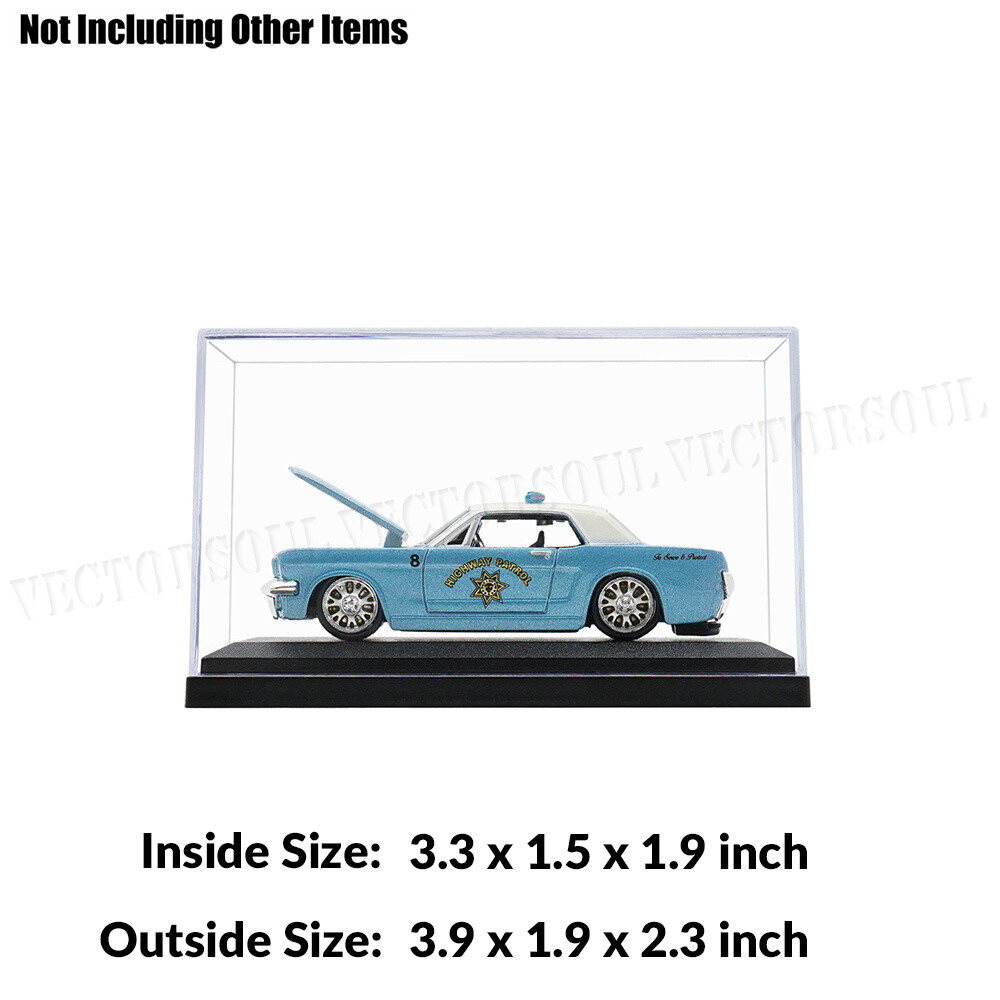 Small Acrylic Display Case Dustproof Box For Mini Action Figures 1/64 Diecast US