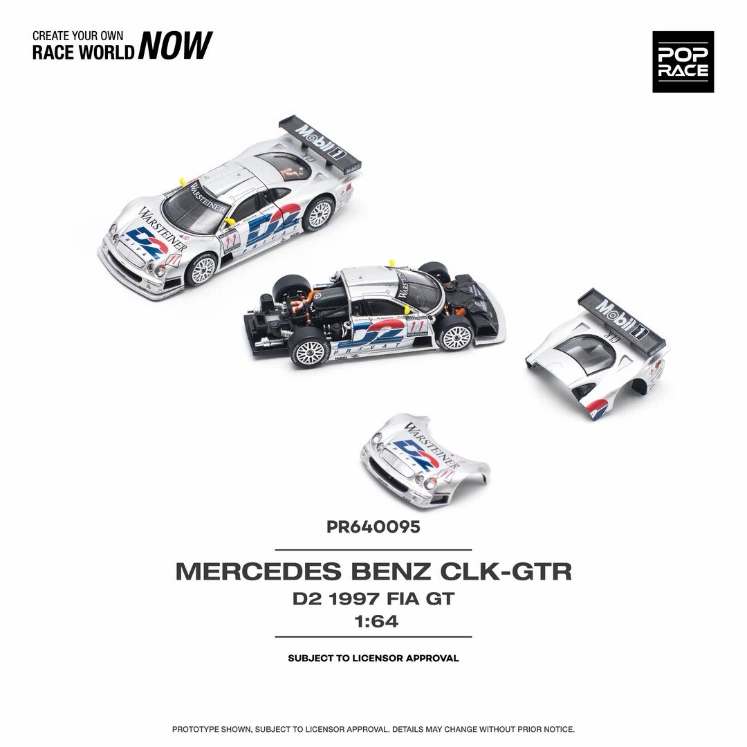 Pop Race Mercedes Benz AMG CLK GTR D2 Privat #11 1997 FIA GT 1/64 PR640095