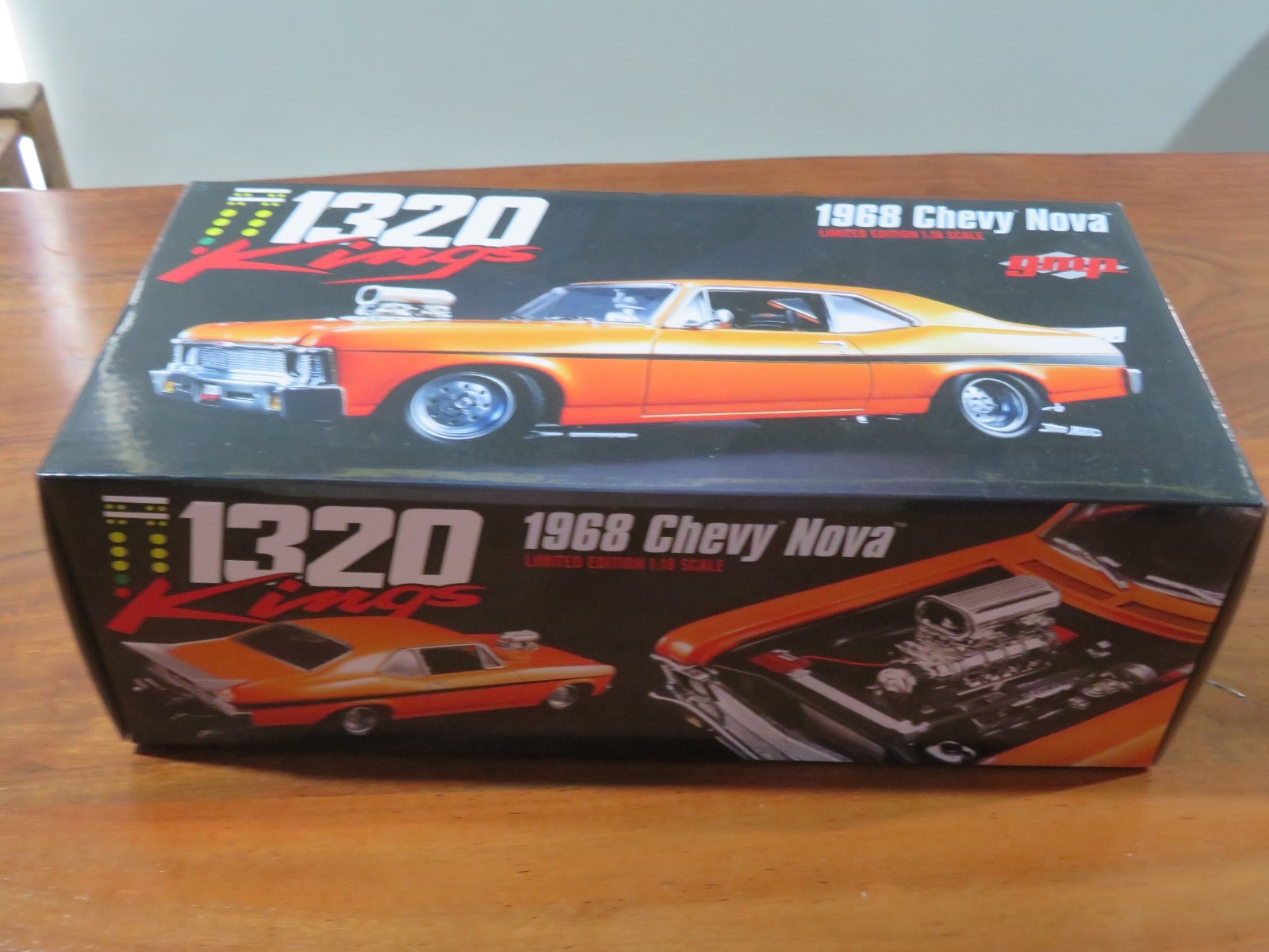 1:18 GMP 1968 Chevrolet Nova 1320 Drag Kings Orange GMP-18873