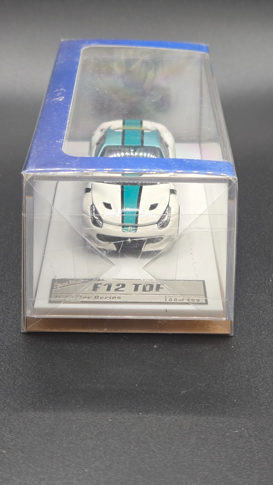 1:64 Stance Hunters Ferrari F12 TDF Supercar LTD White/green stripes 188/499