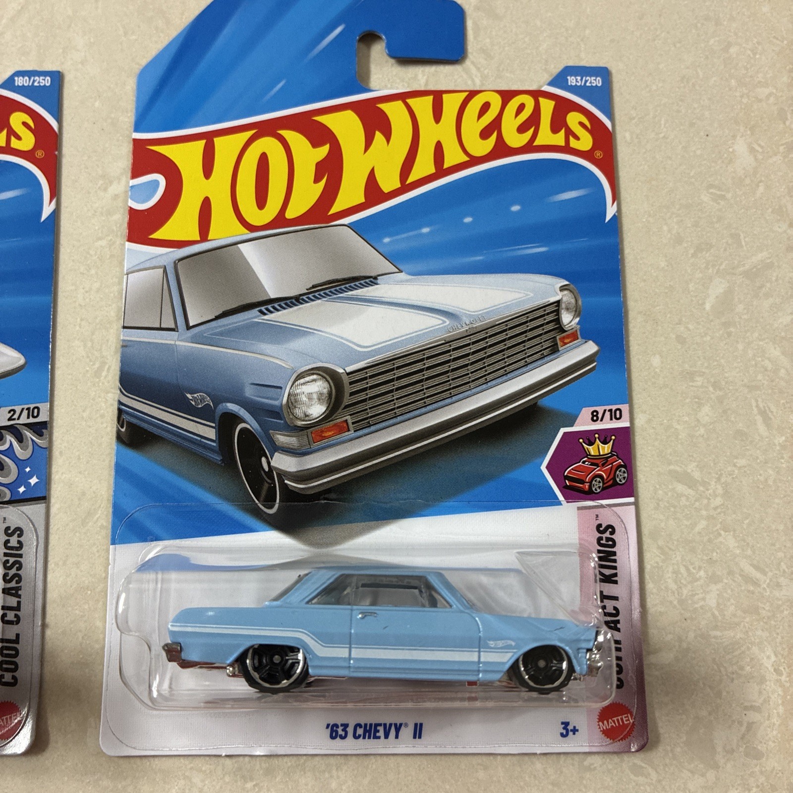 2 Hot Wheels – Red ’55 Chevy / Blue ‘63 Chevy II (2026) Mainline Lot Free Ship!