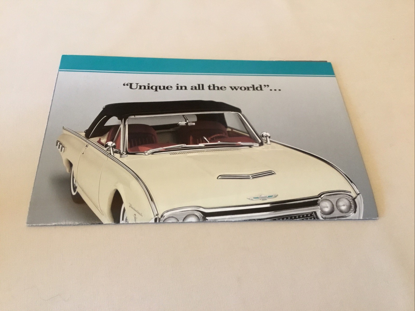 Danbury Mint 1962 Ford Thunderbird Sports Roadster Brochure Paperwork Only 1:24