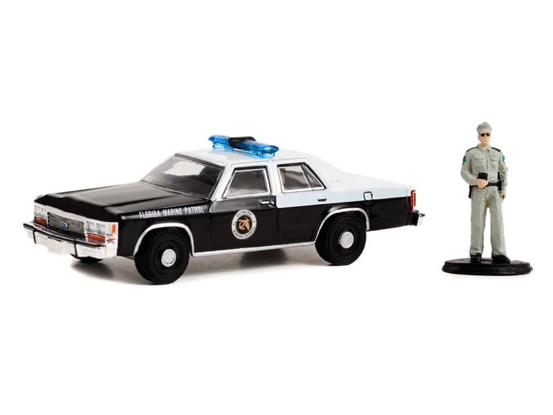 1990 Ford LTD Crown Victoria w/ Officer 1:64 Scale Model – Greenlight 97140D