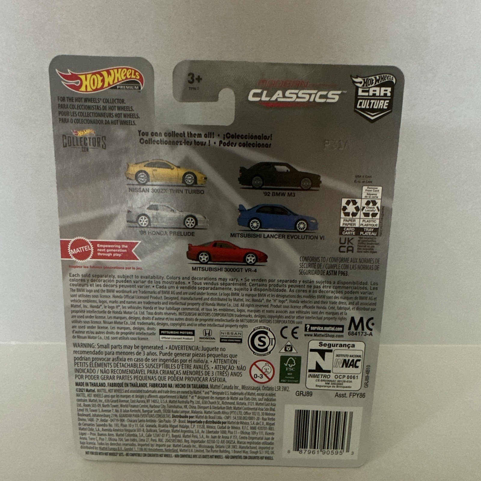 Hot Wheels Premium Car Culture Modern Classics Lancer Evolution VI Blue 1:64