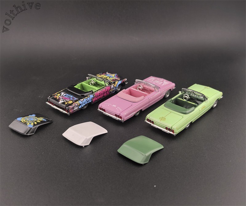 Fine Works64 1:64 Impala Lowrider Diecast Car Model Gift JDM Racing Fans Boys