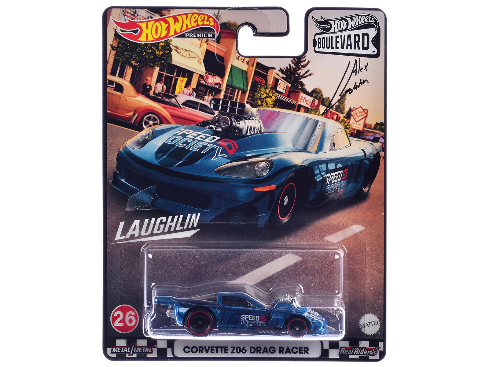 Chevrolet Corvette Z06 Drag Racer “Speed Society” Blue Metallic with Graphics “B