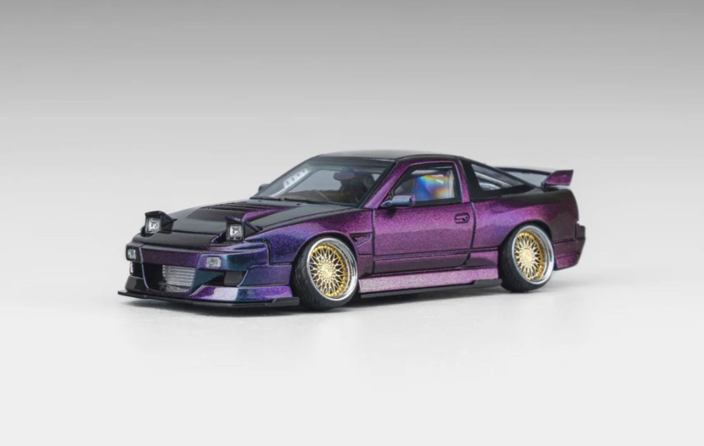 1/64 Metal NISSAN 180SX w/ Pop Up/Interior/Engine Model Car -IRIDESCENCE-