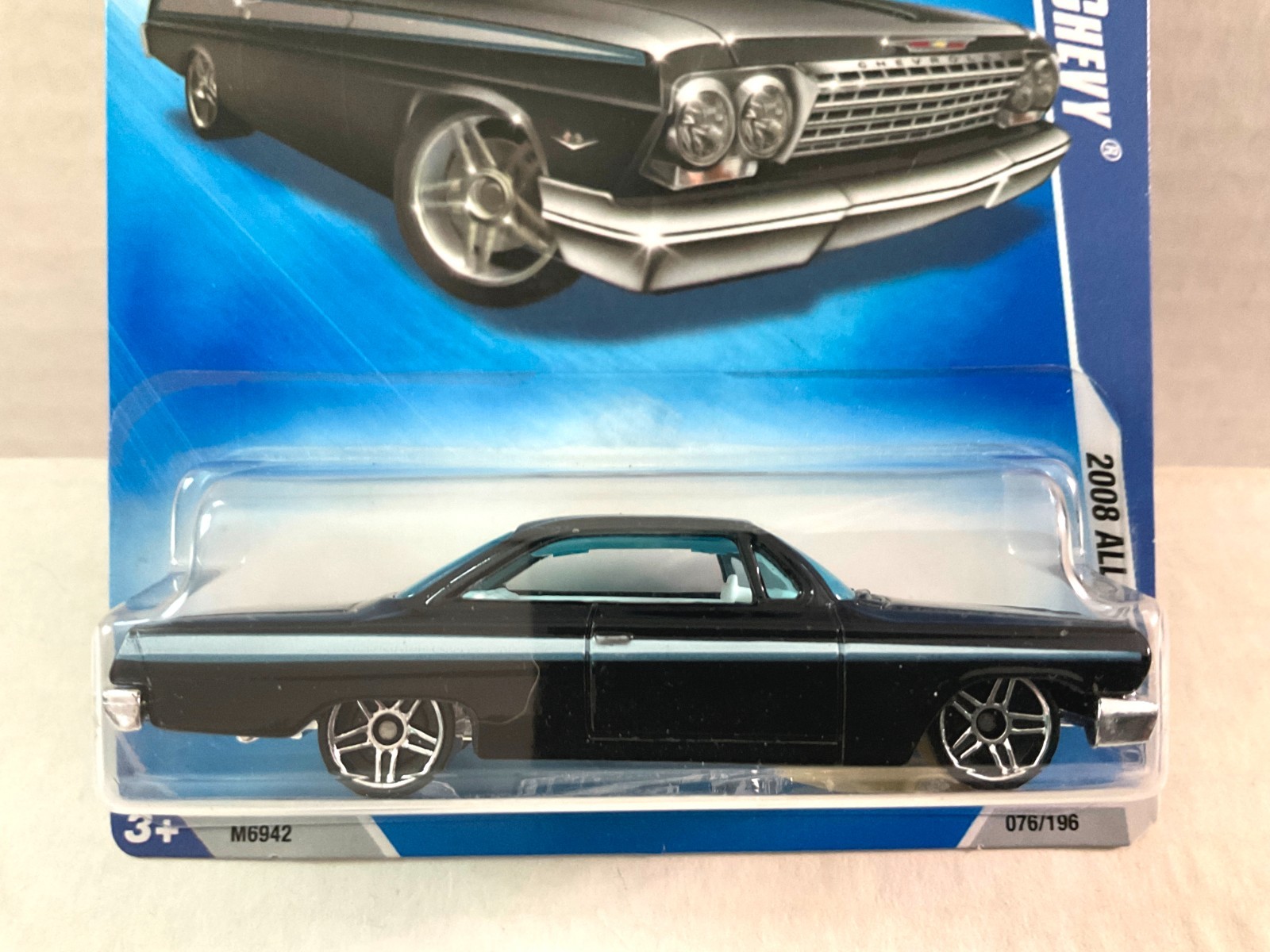 2008 Hot Wheels 62 CHEVY Bubble Top – BLACK KMART EXCLUSIVE Color All Stars #76