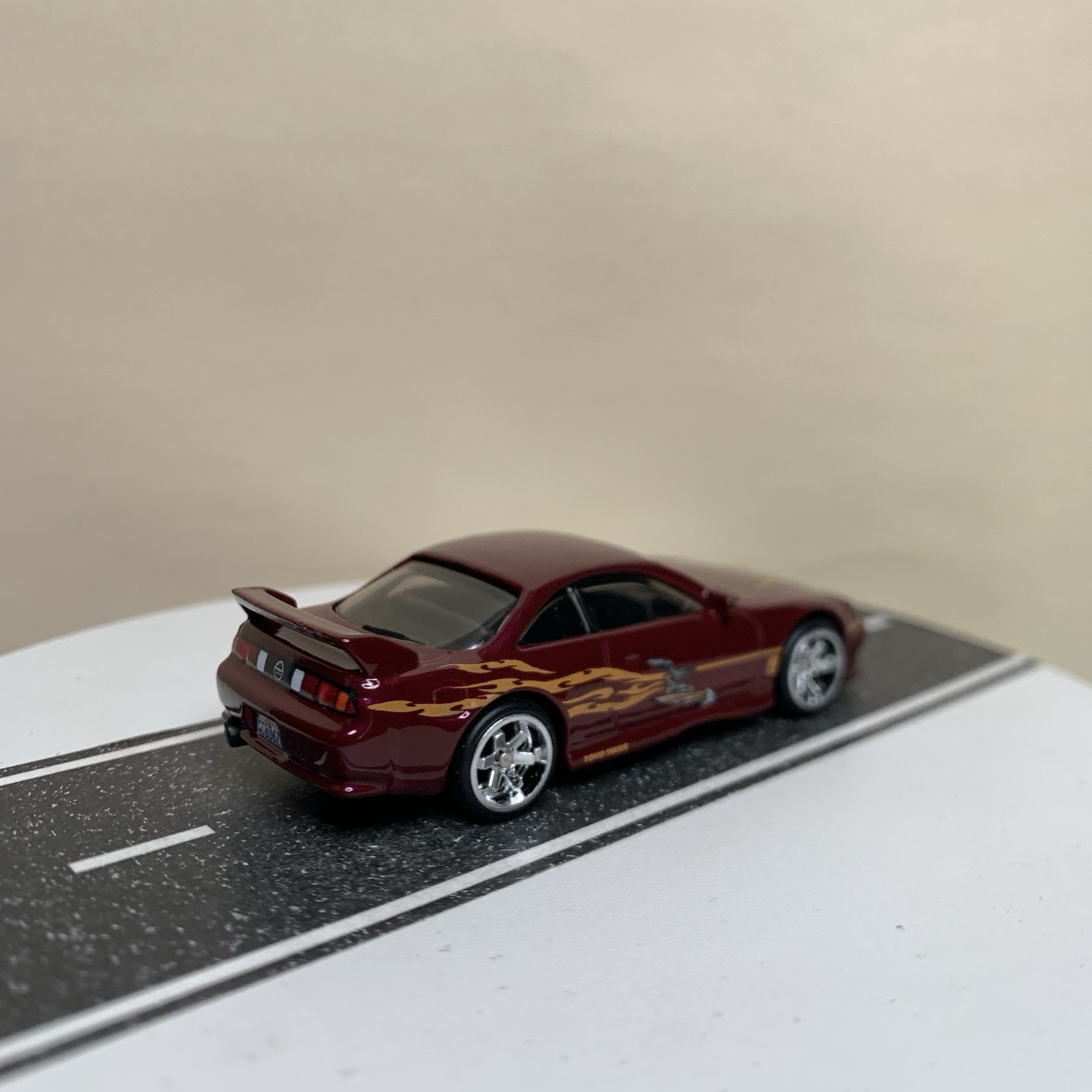 Hot Wheels Premium Fast & Furious 1997 Nissan 240SX S14 Dark Red w/6 Spoke NM