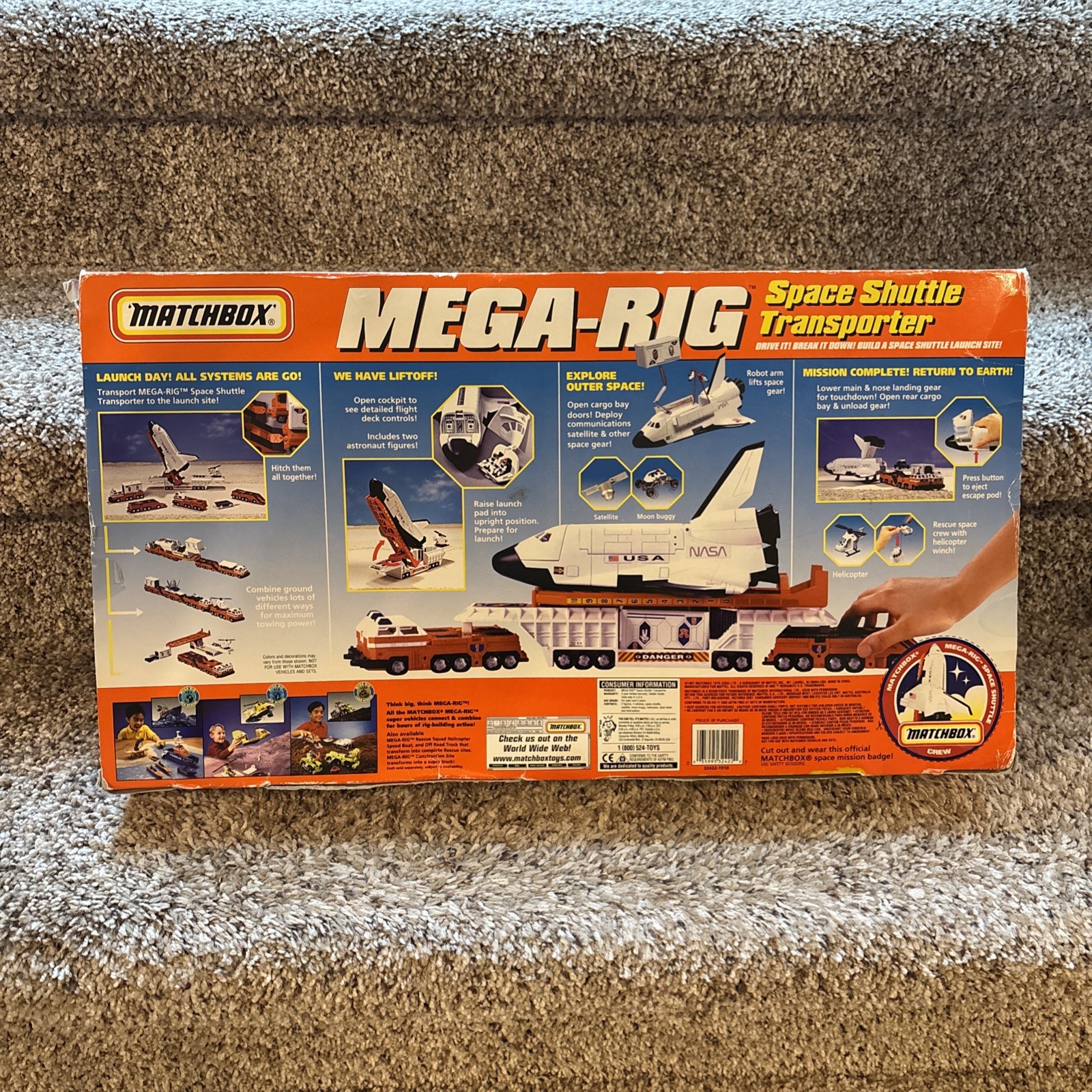 Matchbox 1997 Mega-Rig Space Shuttle Transporter & Shuttle – New Sealed Box