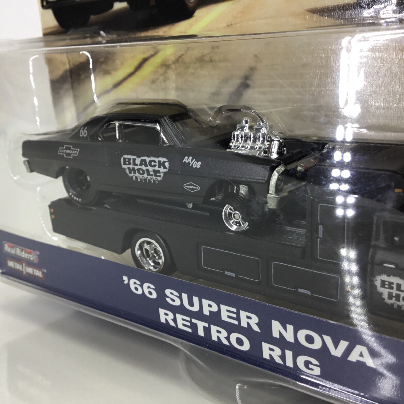 ERROR Hot Wheels 66 Super Nova Black Hole Car Culture Team Transport Blown Tire
