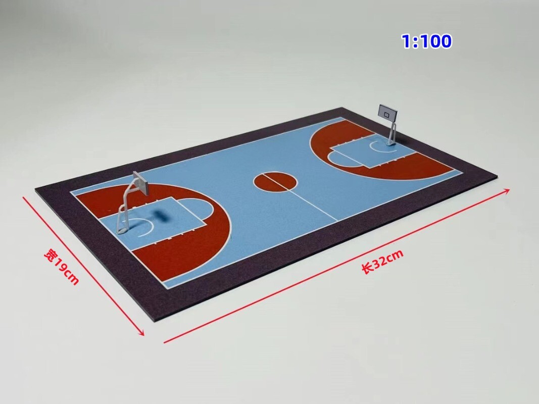 1:87/150 Diorama Basketball Court Model City Street View Scene Display Model DIY