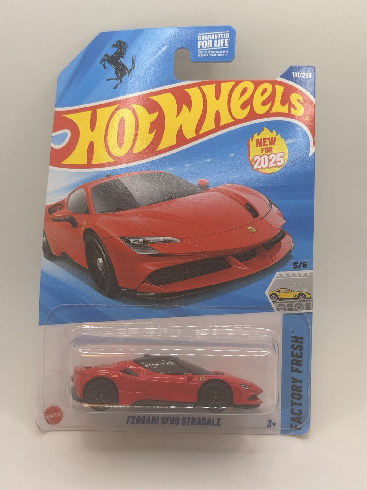 2025 Hot Wheels #191 Factory Fresh #5/5 Ferrari SF90 Stradale Rosso Corsa Red