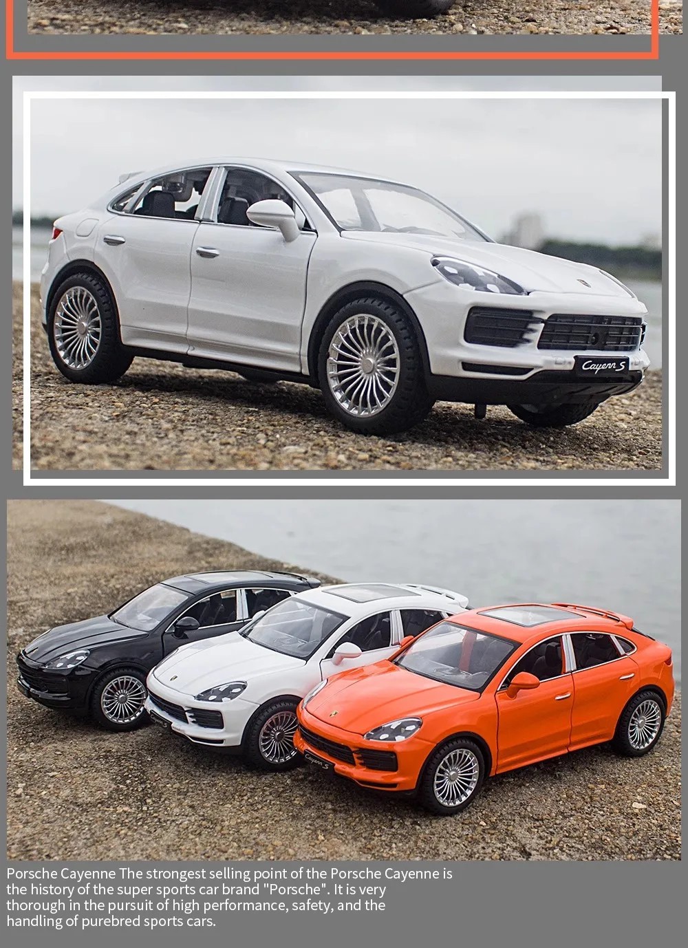 1:24 Porsche Cayenne S Classic Alloy Diecast Car Model Sound Light Collectible