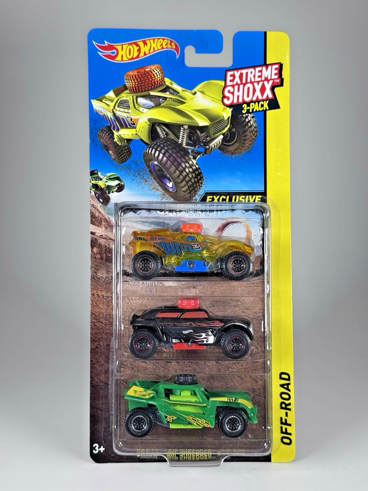 Hot Wheels Extreme Shoxx 3 Pack Off Road Exclusive – DA Kar Rip Shredder Rip Rod