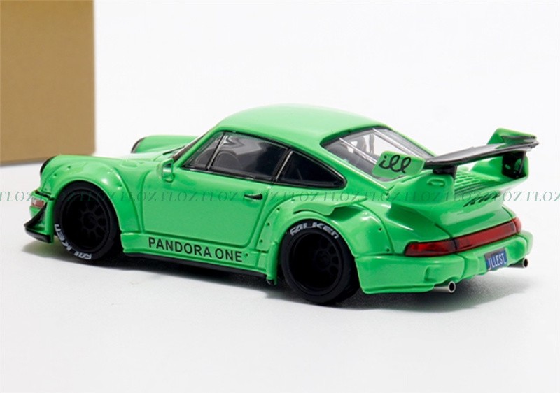 1:64 Star Model Porsche RWB 964 GT LTD Neon Green w/ Figure w/ Accessories Pack