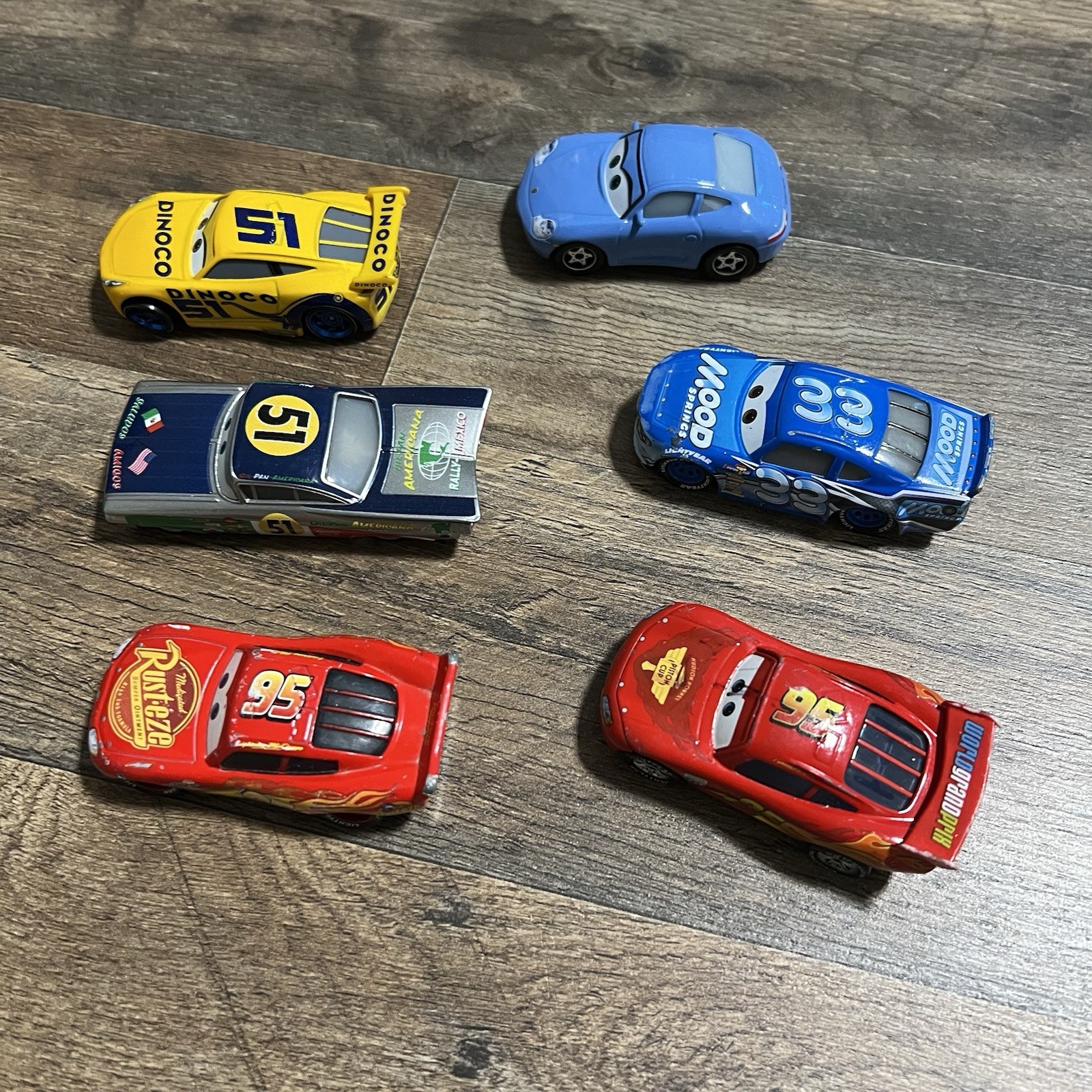 Pixar Cars Mixed Lot of 6 Toy Vehicles Disney – Lightning McQueen Ramone