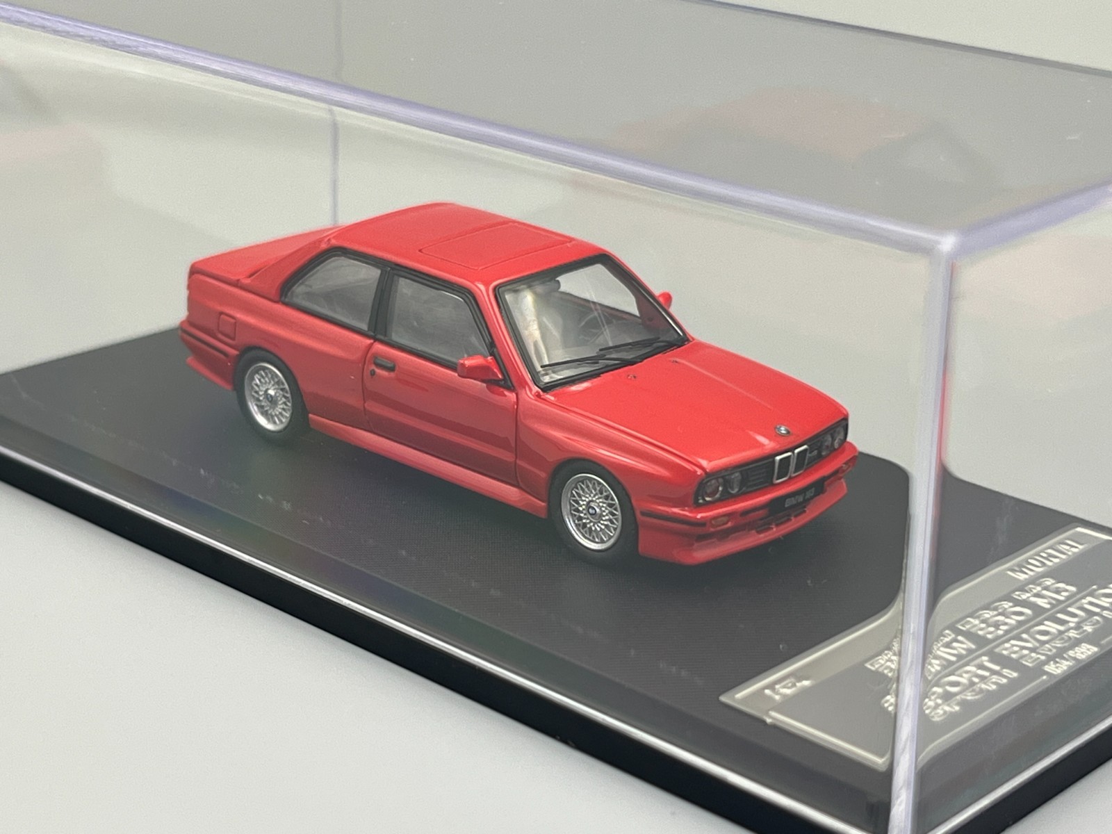 BMW E30 M3 Sport Evolution Red 1/64 scale Mortal Model with case