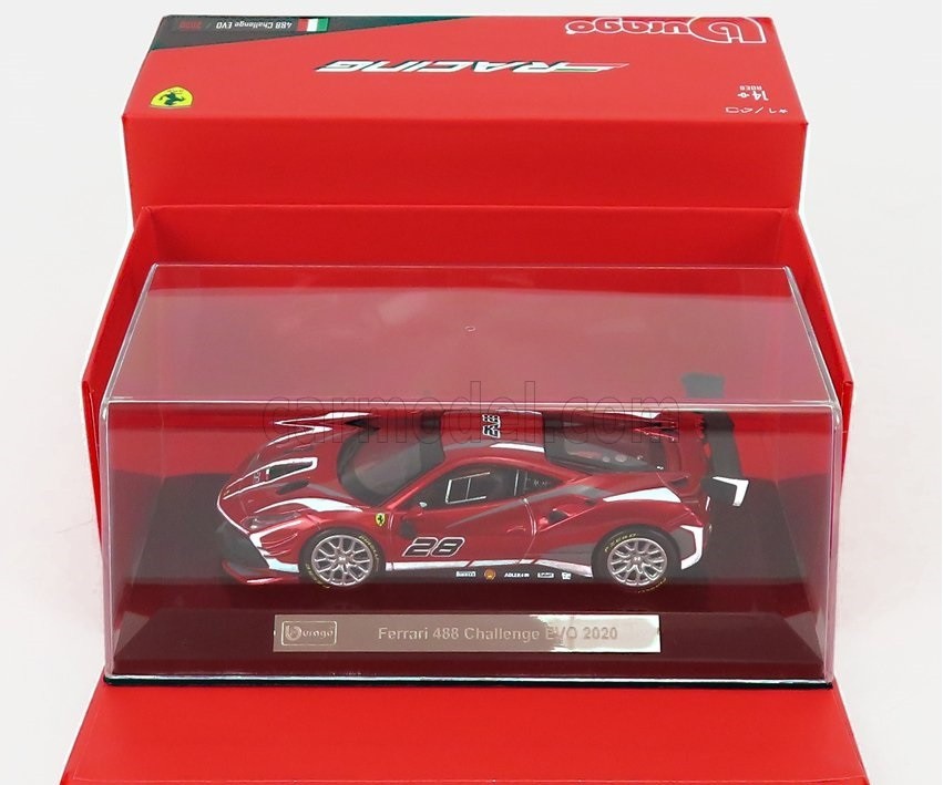 Bburago 1/43 Ferrari 488 Challenge EVO 2020 #28 Race Car Imported Diecast