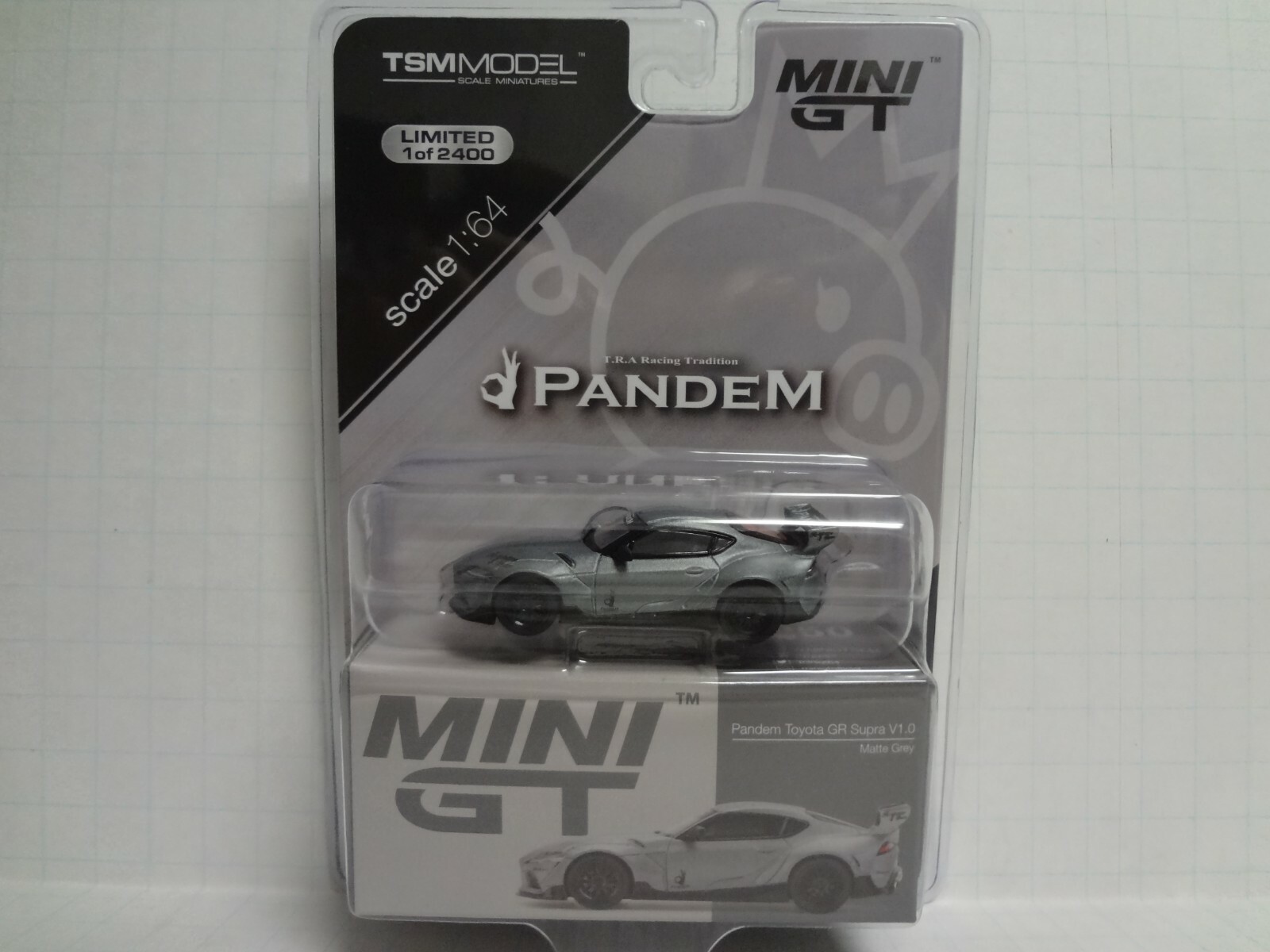 Mini GT Pandem Toyota GR Supra V1.0 Matte Gray 1:64 Scale