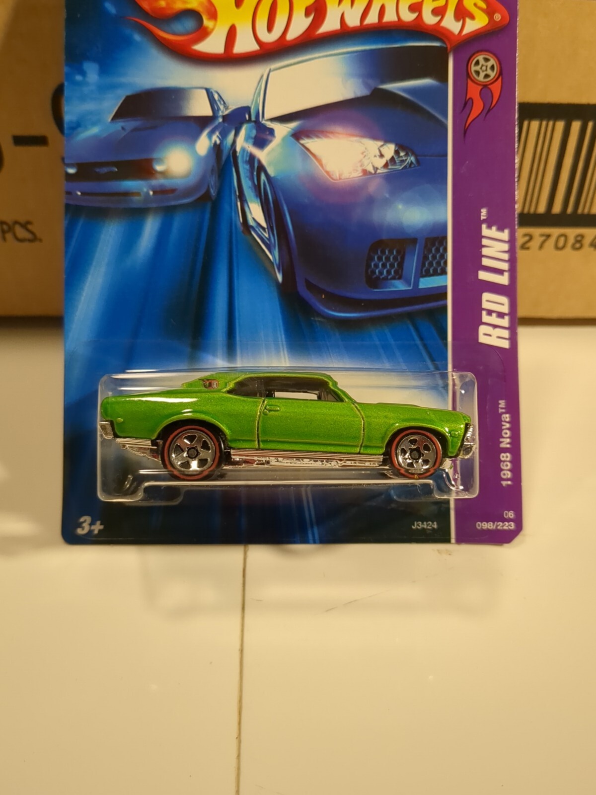 HOT WHEELS VHTF 2006 RED LINE SERIES 1968 CHEVY NOVA KMART COLOR EXCLUSIVE