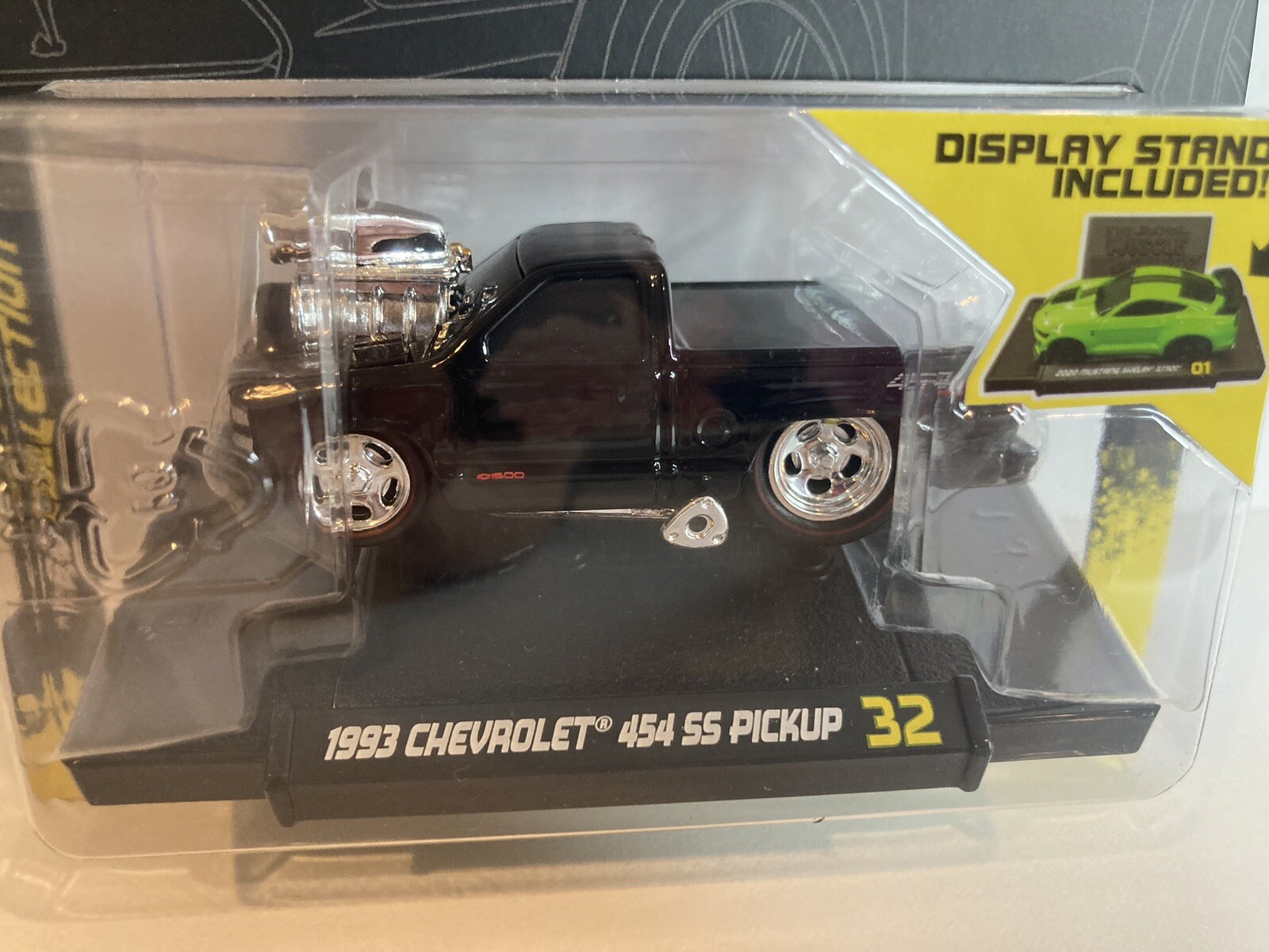 1993 CHEVROLET 454 SS PICKUP BLACK 1/64 DIECAST MODEL BY MUSCLE MACHINES