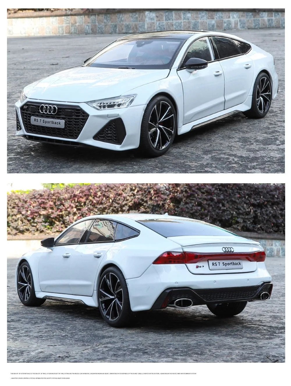 1:18 AUDI RS7 Sportback Key Version Diecast Car Model Sound Light Kid’s Gift