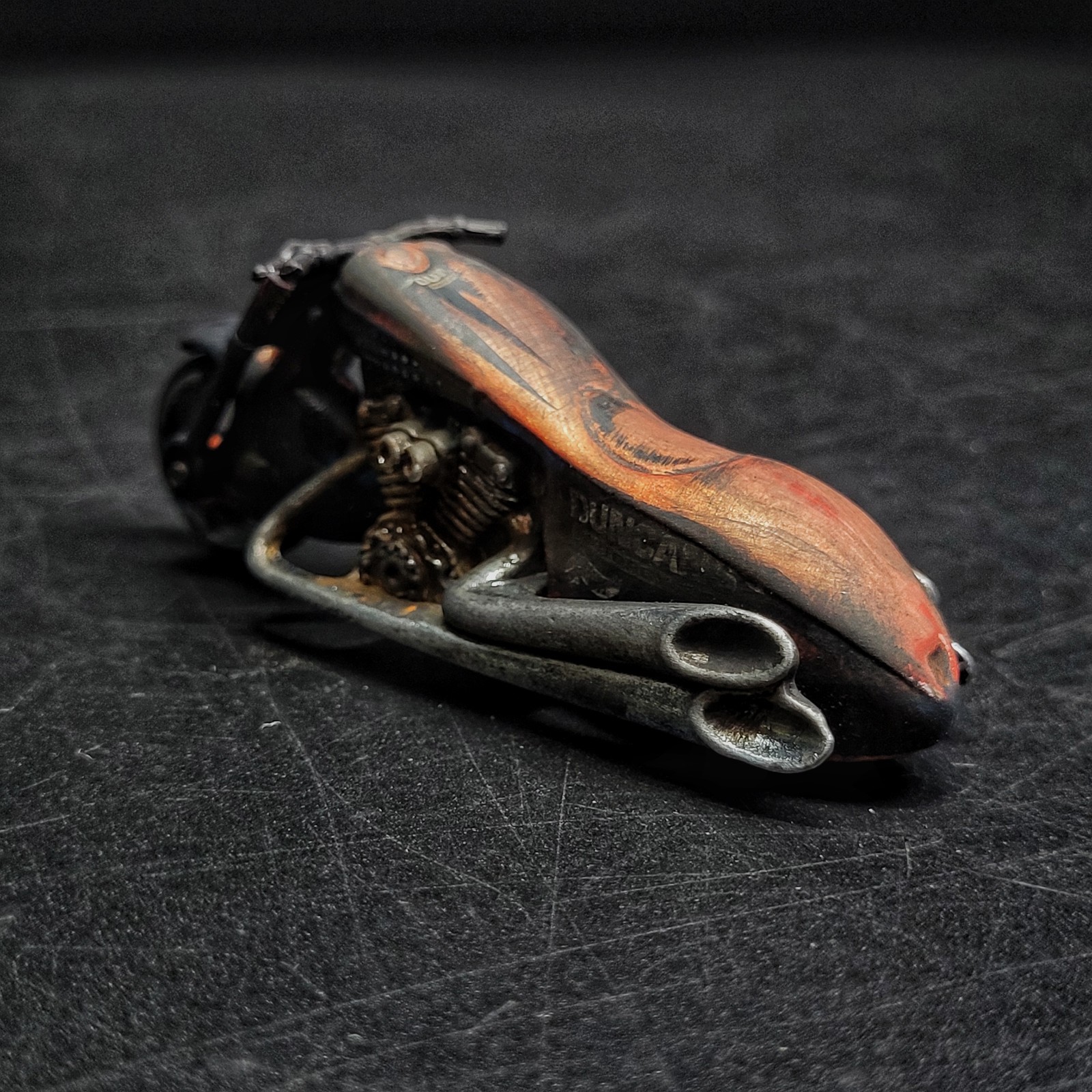 1:64 Rat Rod / Abandoned Junkyard Motorcycle Diecast Diorama