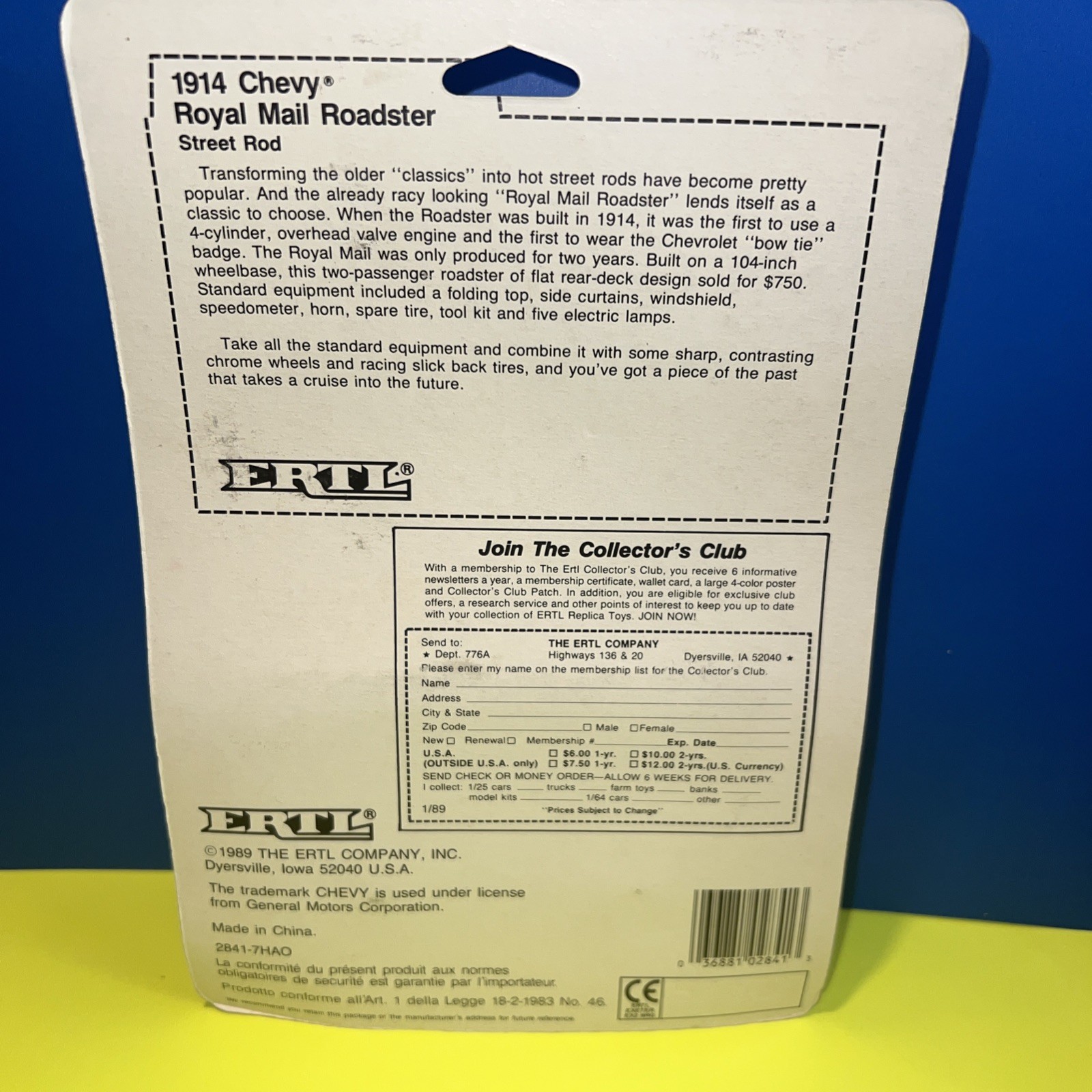 ERTL HOT RODDIN’ CUSTOM STREET ROD 1914 Chevy Royal Mail Roadster New In Package