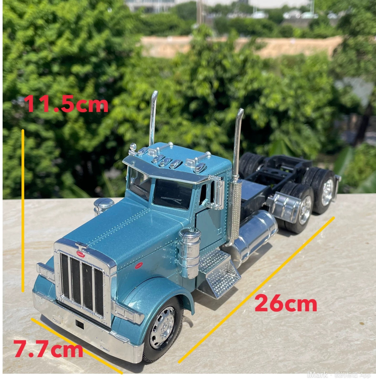 1/32 Blue Peterbilt Heavy Truck Diecast Model Cab Only Loose Accessories