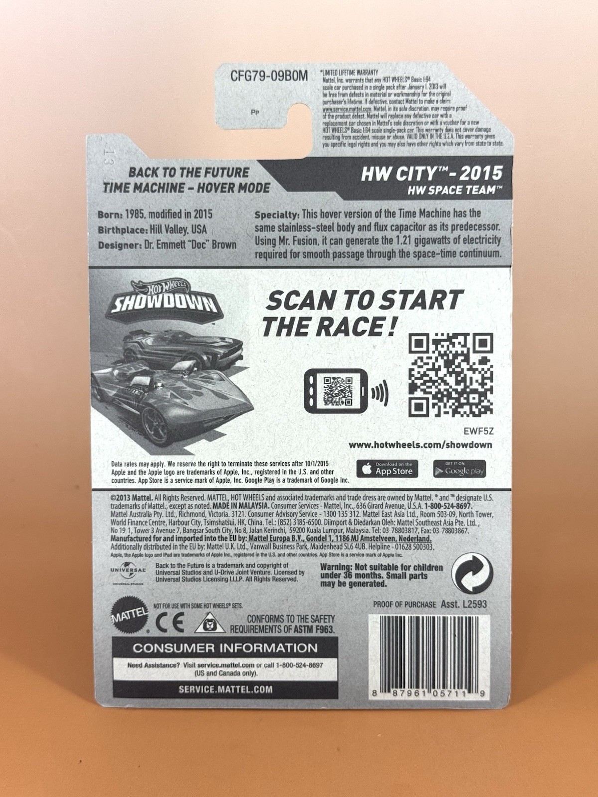 Hot Wheels 2015 New Models TIME MACHINE – HOVER MODE Back To The Future 45/250