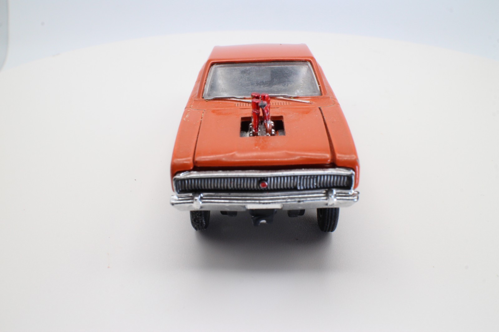 M2 Machines 1966 Dodge Charger Gasser Orange NHRA Model Kit Loose Rubber Tires