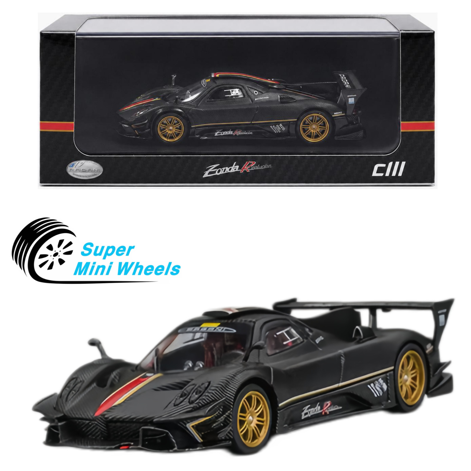 CM-Model 1:64 Pagani Zonda Revlucion Drycarbon Included Nürburgring Lap Time