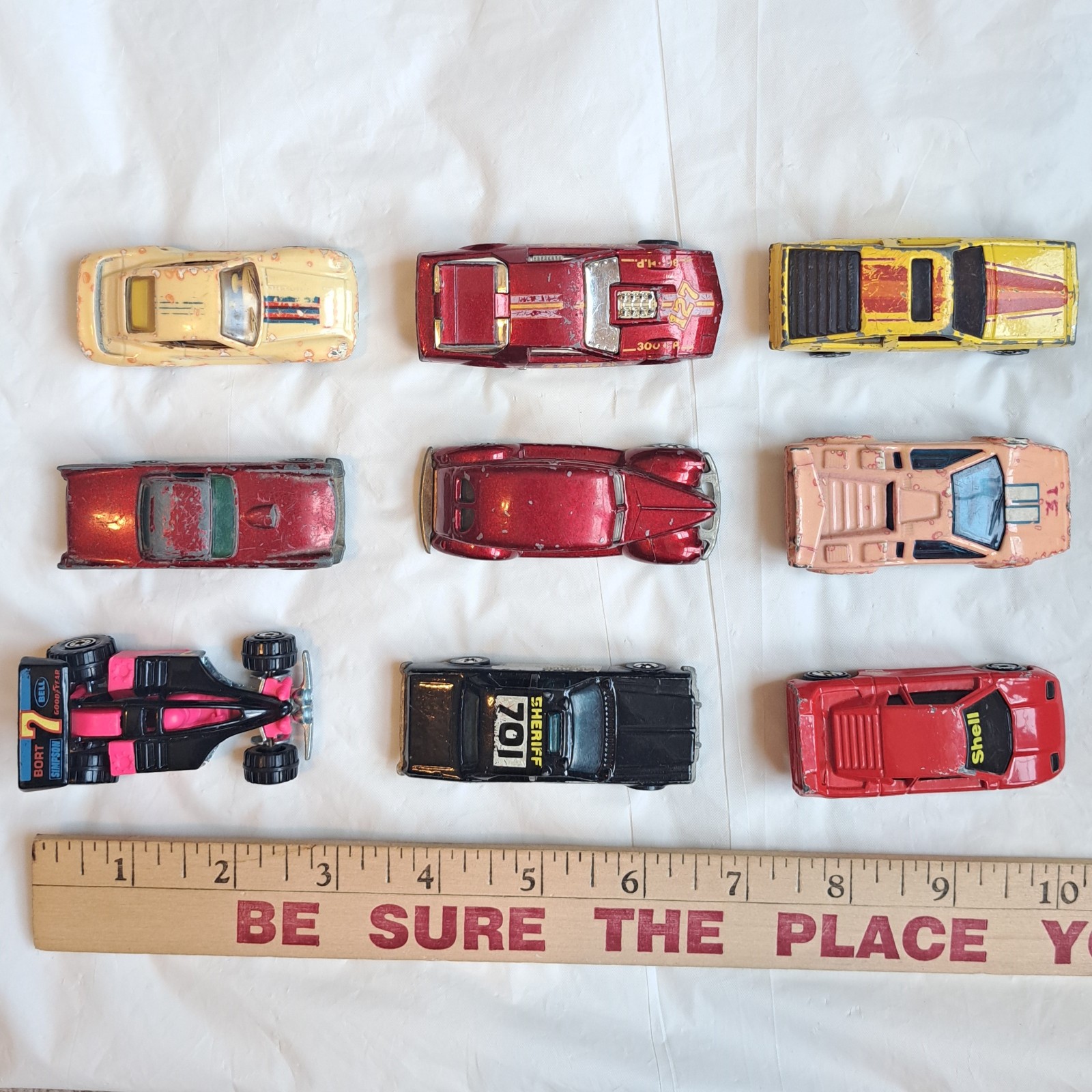 Vintage Hot Wheels Lot 9 Cars Diecast 1:64 Mixed Models Loose Collection 1977-90