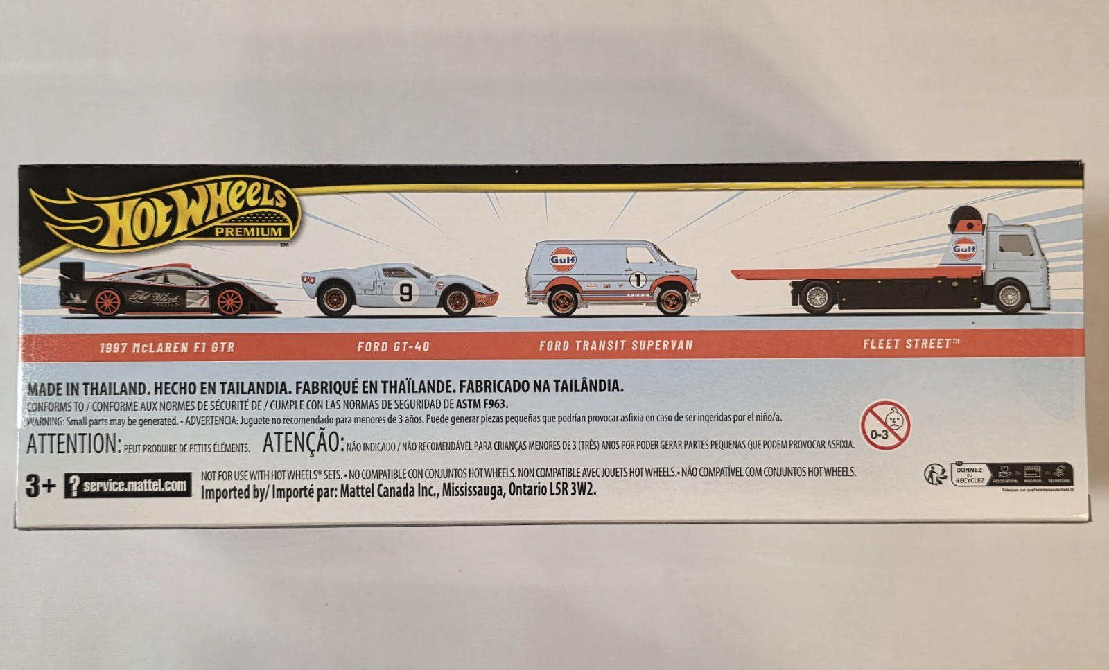 Hot Wheels Premium Collector Diorama Gulf Set McLAREN F1 Supervan Ford GT-40 NEW