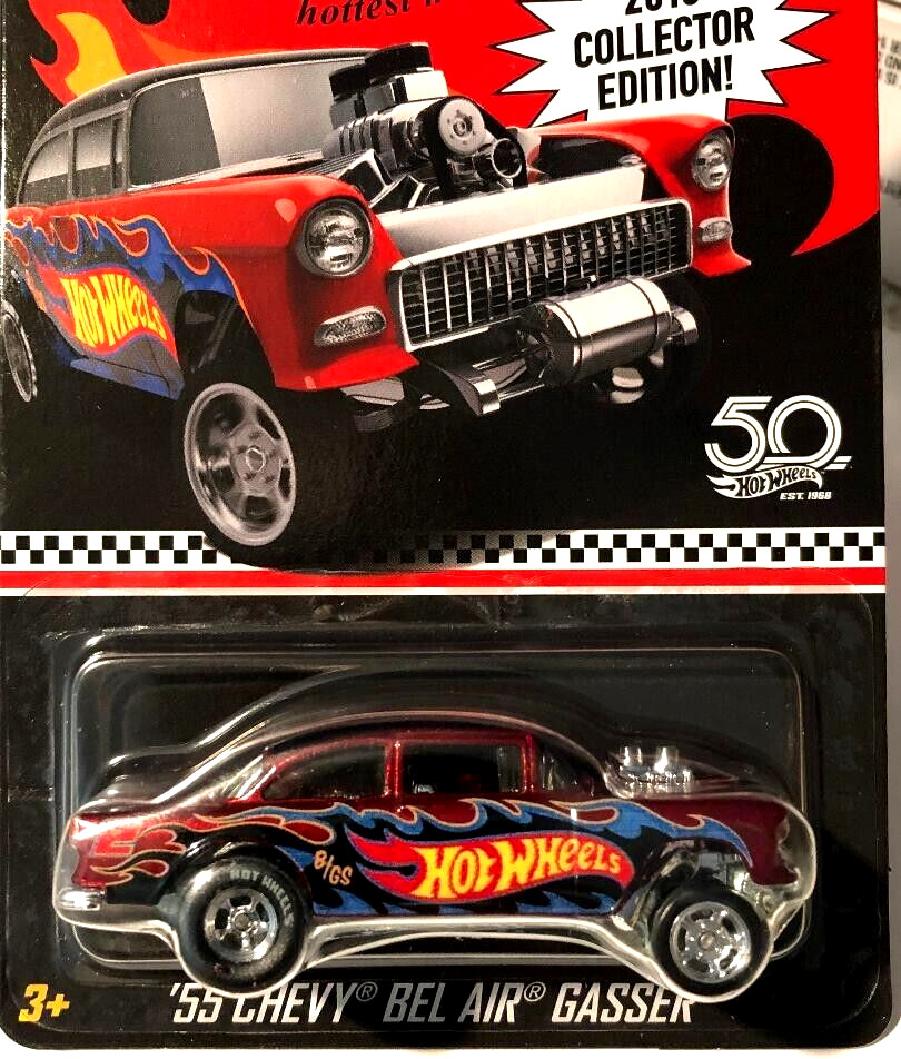Hot Wheels 50th Anniversary 55 Chevy Bel Air GASSER 1955 NHRA Blown Chevy