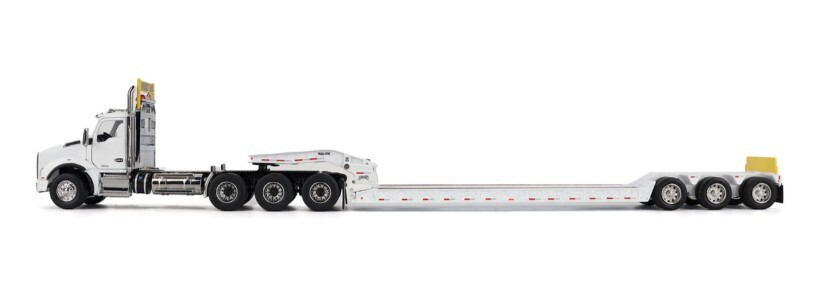 Diecast Masters 71139 Kenworth T880 SBFA White & Trail King Lowboy 1/50 Scale