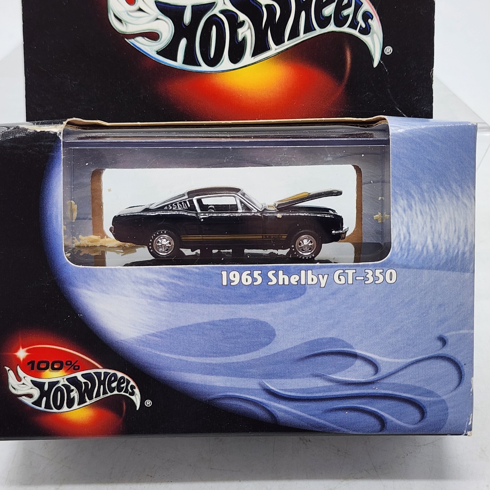 UH 2001 100% Hotwheels Black Box 1965 Shelby GT-350 1/64 54661 *Rubberband Broke