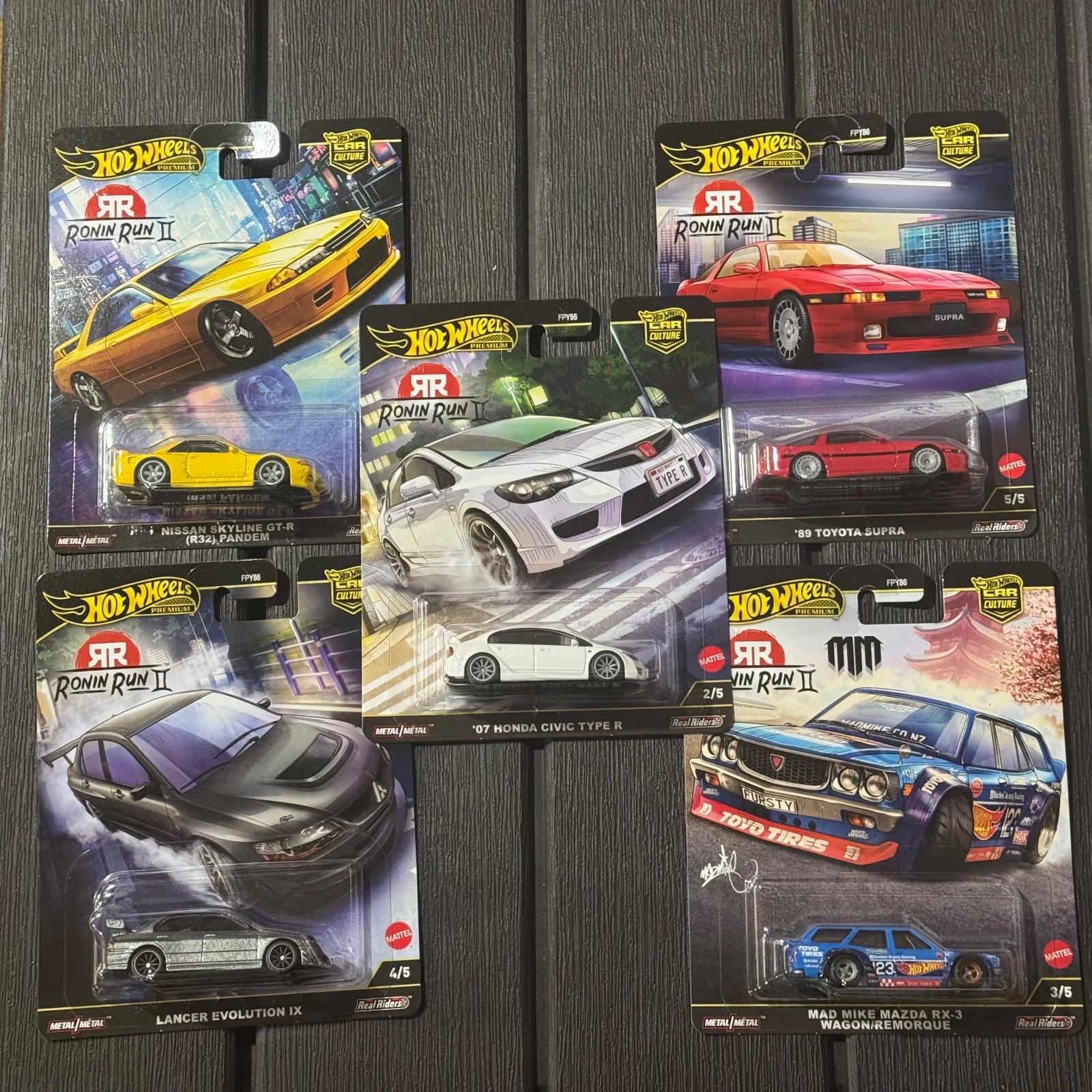 Hot Wheels Car Culture 2025 M Set Ronin Run II Set of 5 Cars FPY86-961 M 1/64