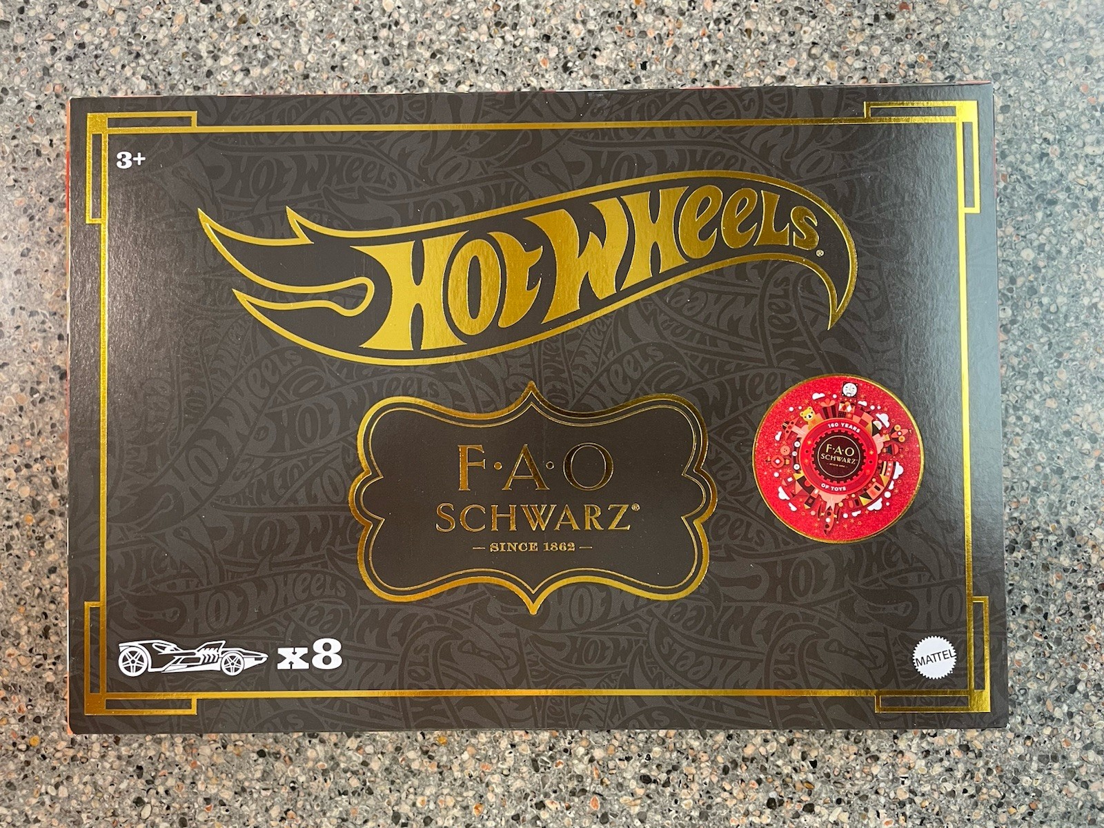 2022 Hot Wheels F.A.O Schwarz 160 Years Gold Box Set 8 Vehicles Porsche 911