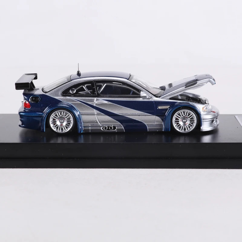 MJ Model 1:64 BMW M3 E46 GTR Alloy Car with Opening Hood