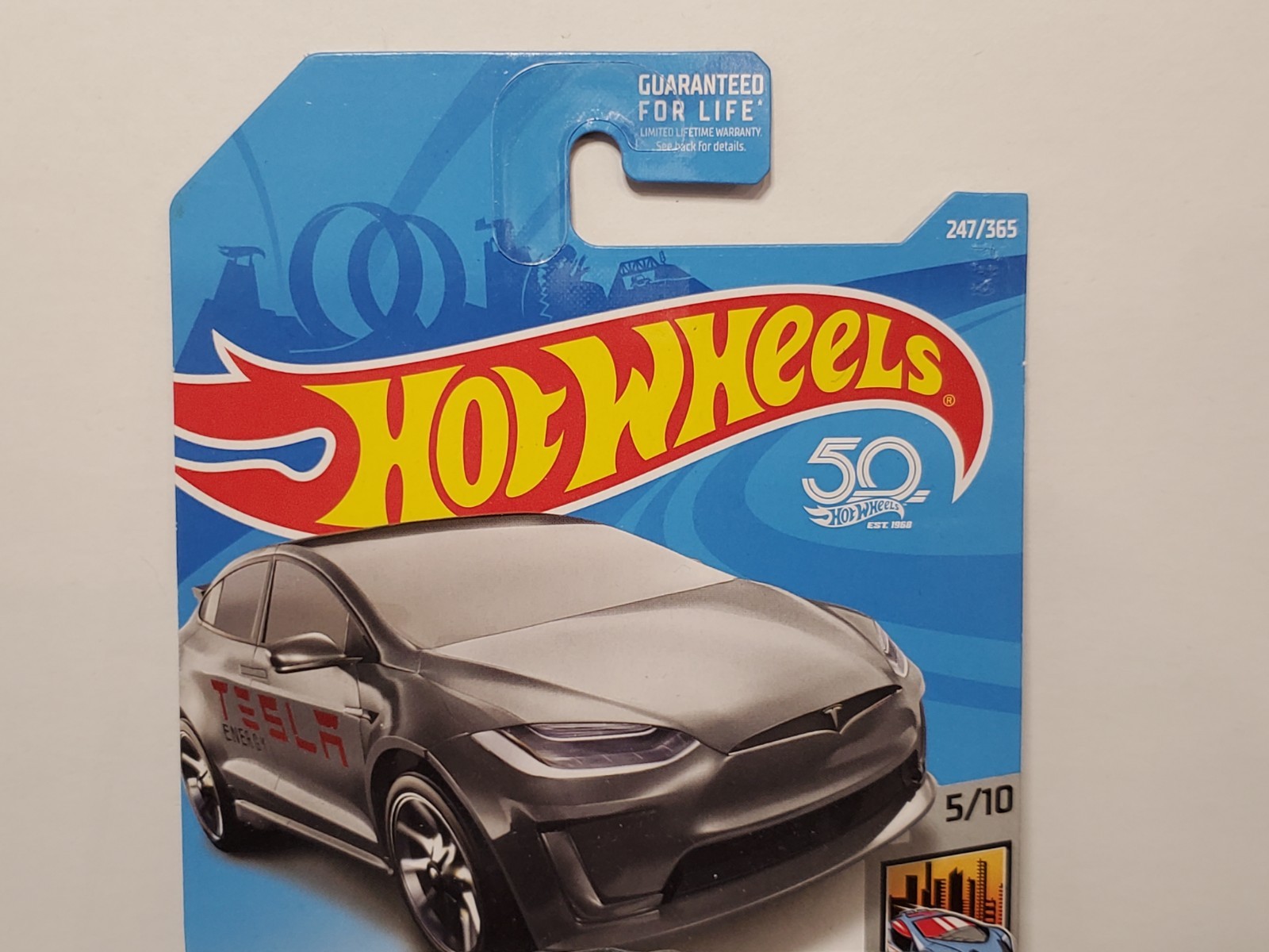 2017 Hot Wheels HW Metro Tesla Model X Silver G10SP #247 1:64 Diecast NIP