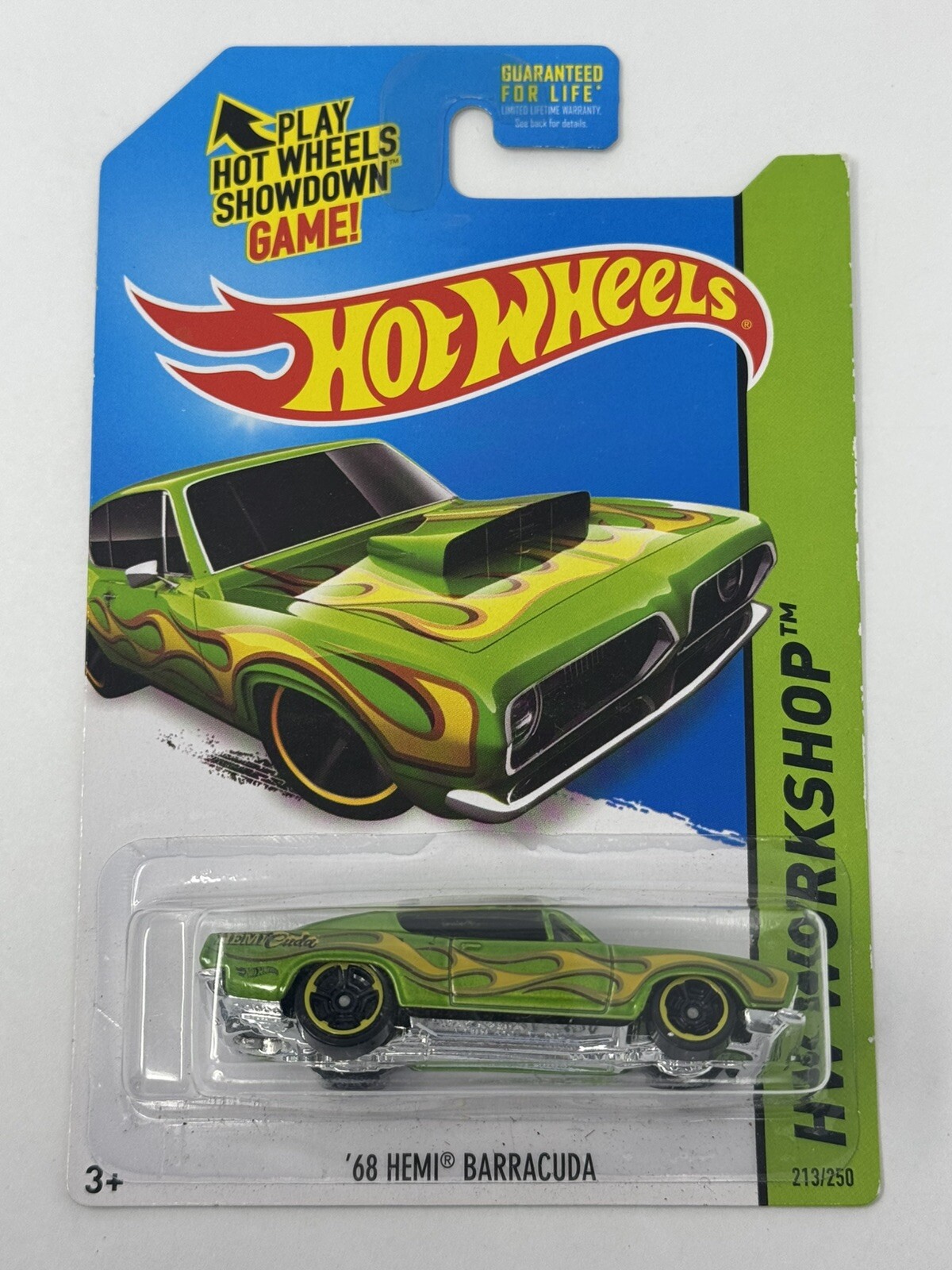 Hot Wheels 2014 Workshop Green ‘68 Hemi Barracuda #213 A17