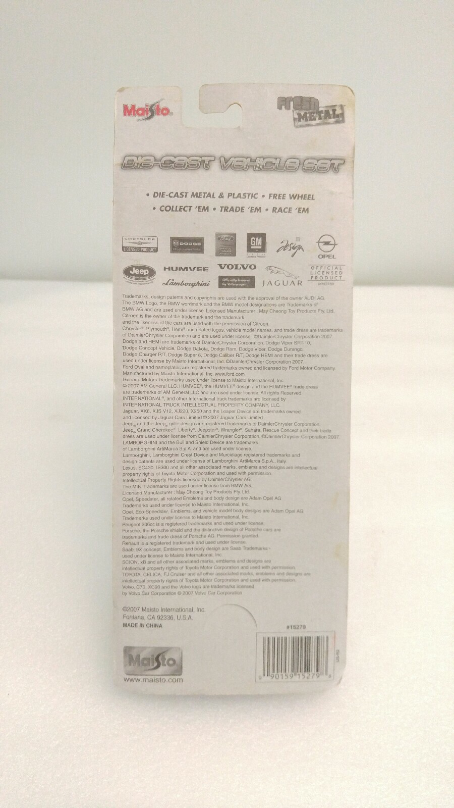 Maisto Die Cast Vehicle Set Fresh Metal Car Toy