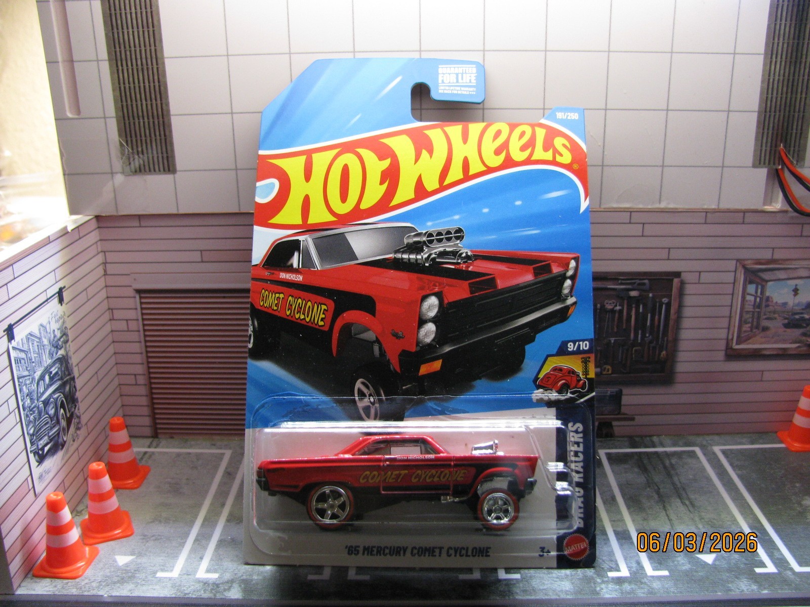 2026 Hot Wheels Red ‘65 Mercury Comet Cyclone, w/Real Riders Wheel Swap