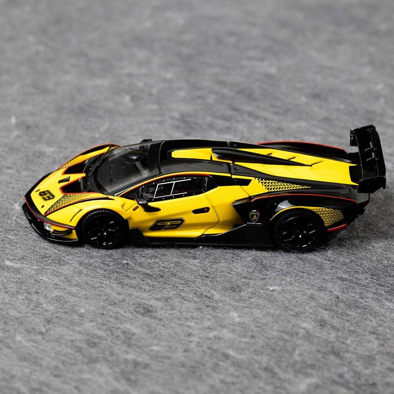 HH 1:64 Yellow Essenza SCV12 Racing Sports Model Diecast Metal Car
