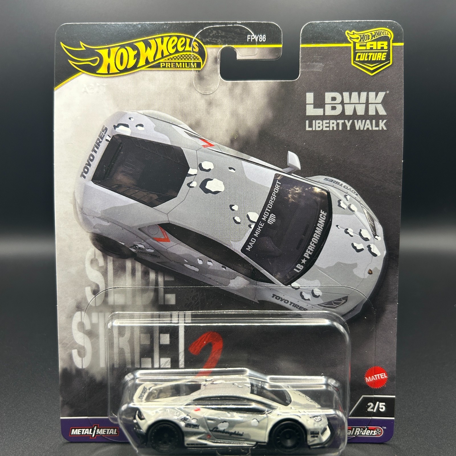 Hot Wheels Premium Liberty Walk Lamborghini Huracan Gray