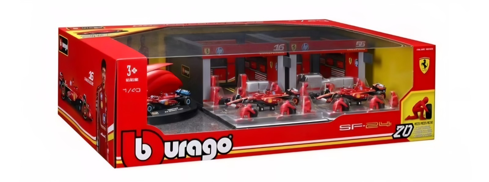 Burago 1:43 Formula 1 Racing Deluxe Paddock Set Red Bull