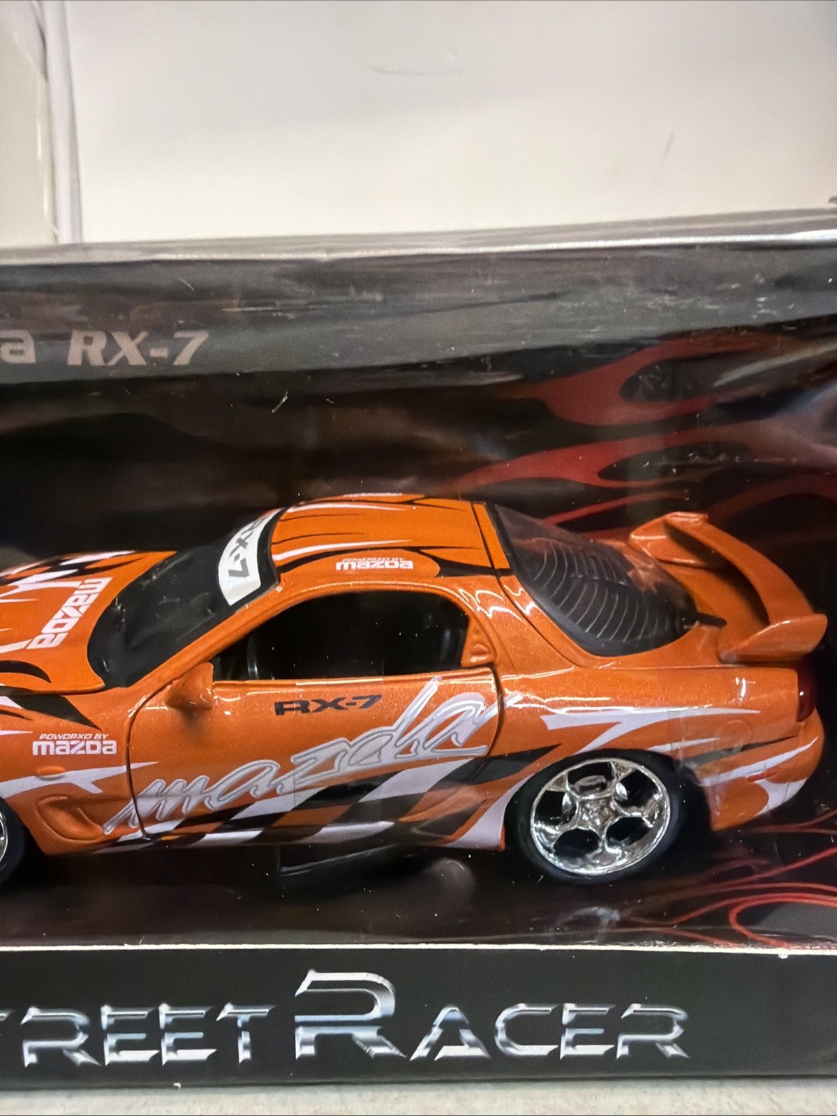 Motor Max Mazda RX-7(Tuner) 1/24 Scale Street Racer NIB Sealed RARE FLAME PKG